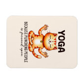 Magnet Flexible Pose de Yoga de chat - Drôle Yoga (Horizontal)