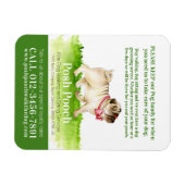 Magnet Flexible Posh pooch mignon carlin chien services de marche  (Horizontal)