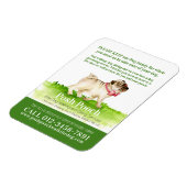 Magnet Flexible Posh pooch mignon carlin chien services de marche  (Côté Gauche)
