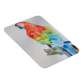 Magnet Flexible Poster d'aquarelle rouge jaune bleu Macaw Parrot (Côté Droit)