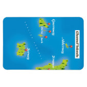 Magnet Flexible Poster de Channel Islands Map. (Horizontal)