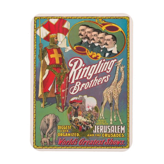 Magnet Flexible Poster de cirque vintage Ringling Brothers (Vertical)