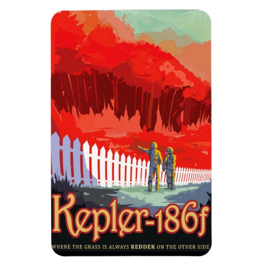 Magnet Flexible Poster de la NASA Future Travel Sci Fi - Kepler 18 (Vertical)