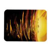 Magnet Flexible Poster de l'espace rétro - La plus grande lune de  (Horizontal)