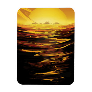 Magnet Flexible Poster de l'espace rétro - La plus grande lune de 