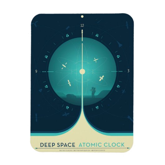 Magnet Flexible Poster de l'horloge atomique Deep Space, version b (Vertical)
