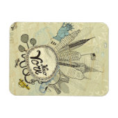 Magnet Flexible Poster de New York Doodle (Horizontal)