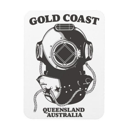 Magnet Flexible poster de plongée Gold Coast Queensland Australie (Vertical)