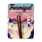 Magnet Flexible Poster de ski Formigal Aragon Espagne. (Vertical)