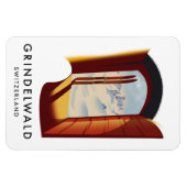 Magnet Flexible poster de ski Grindelwald Suisse (Horizontal)