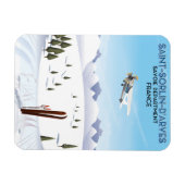 Magnet Flexible Poster de ski Saint-Sorlin d'Arves France (Horizontal)