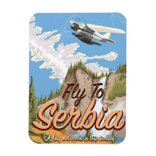 Magnet Flexible Poster de voyage animé pour aller en Serbie