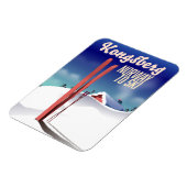 Magnet Flexible Poster de voyage de ski en Norway Kongsberg. (Côté Gauche)