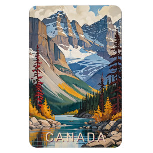 Magnet Flexible Poster de voyage du Canada texte personnalisé
