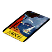 Magnet Flexible poster de voyage italien Naples vintage (Côté Gauche)