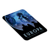 Magnet Flexible Poster de voyage Retro Space - Jupiter's Moon Euro (Côté Droit)