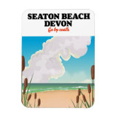 Magnet Flexible Poster de voyage Seaton Beach Dorset (Vertical)
