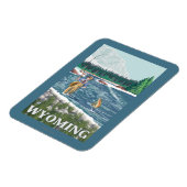 Magnet Flexible Poster de voyage Vintage FishermanWyoming (Côté Gauche)