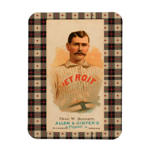 Magnet Flexible Poster du joueur de baseball antique Detroit