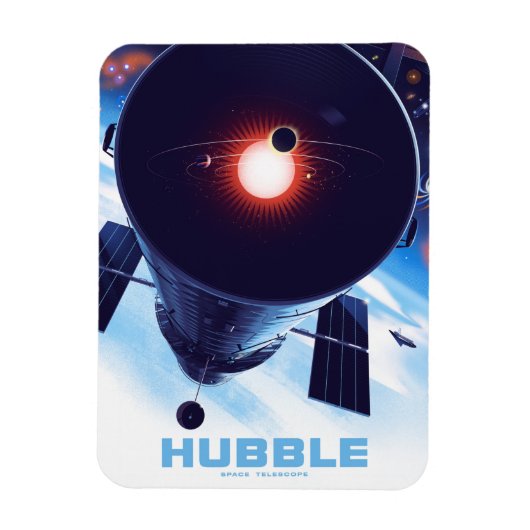 Magnet Flexible Poster du télescope spatial Hubble. (Vertical)