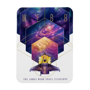 Magnet Flexible Poster du télescope spatial James Webb.