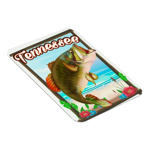 Magnet Flexible Poster du Tennessee Fishing. (Côté Droit)