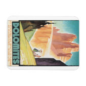 Magnet Flexible Poster du Vintage voyage Dolomites (Horizontal)