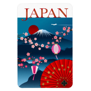 Magnet Flexible Poster du Vintage voyage japonais le Mont Fuji