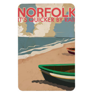 Magnet Flexible Poster du Vintage voyage Norfolk, Angleterre