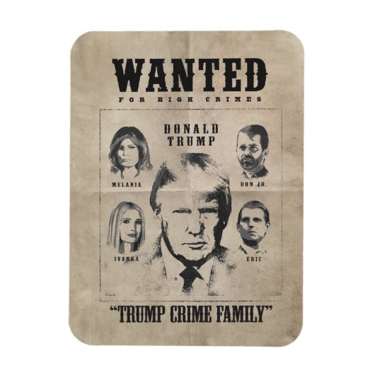 Magnet Flexible Poster Recherché : Famille Trump Crime (Vertical)