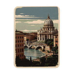Magnet Flexible Poster vintage de Rome