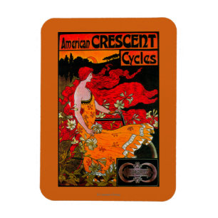 Magnet Flexible Poster Vintage du Croissant AméricainEurope