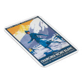Magnet Flexible Poster Vintage voyage Chamonix Mont Blanc (Côté Droit)