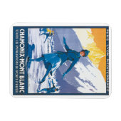 Magnet Flexible Poster Vintage voyage Chamonix Mont Blanc (Horizontal)