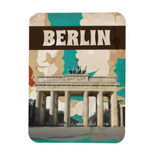 Magnet Flexible Poster Vintage voyage de Berlin