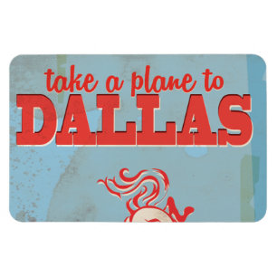 Magnet Flexible Poster Vintage voyage de Dallas
