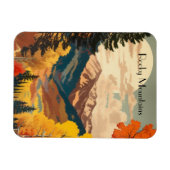 Magnet Flexible Poster Vintage voyage Montagnes Rocheuses (Horizontal)