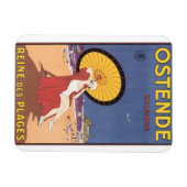 Magnet Flexible Poster Vintage voyage Ostende-Belgique (Horizontal)