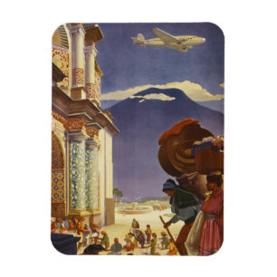 Magnet Flexible Poster Vintage voyage Pour Le Guatemala