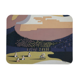 Magnet Flexible Poster Vintage voyage Promouvoir Les Voyages Au Mo