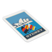 Magnet Flexible Poster Vintage voyage Sydney, Australie (Côté Droit)