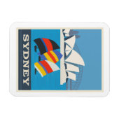 Magnet Flexible Poster Vintage voyage Sydney, Australie (Horizontal)