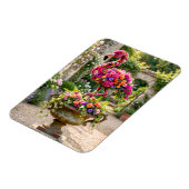 Magnet Flexible Pot de topiaire de flamant rose et fleurs tropical (Côté Gauche)