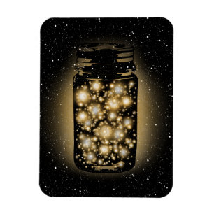 Magnet Flexible Pot rougeoyant de lucioles avec des étoiles de