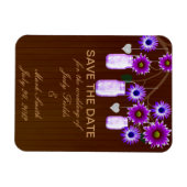 Magnet Flexible Pots en Mason violet rustique Enregistrer l'aimant (Horizontal)