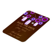 Magnet Flexible Pots en Mason violet rustique Enregistrer l'aimant (Côté Gauche)