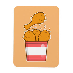 Magnet Flexible Poulet Frit Avec Seau