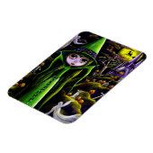 Magnet Flexible Poupée éffrayante verte sorcière Gros yeux Citroui (Côté Gauche)