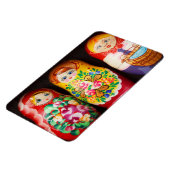 Magnet Flexible Poupées Matriochka Colorées (Côté Gauche)