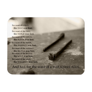 Magnet Flexible Pour le désir d'un clou... Dire l'aimant 3" par 4"